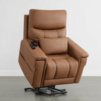 Addy Genuine Leather Lift Assist Power Recliner With Heat Massage
