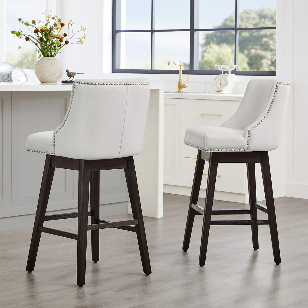 Asher Swivel Nailhead Trim Bar & Counter Stools