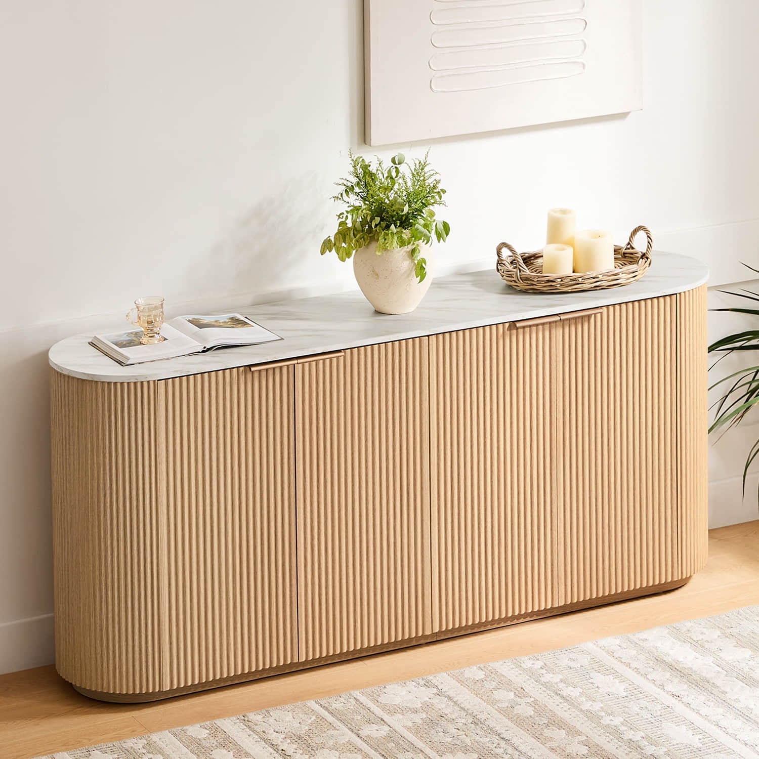 Bowen – 70 Fluted Wood Sideboard