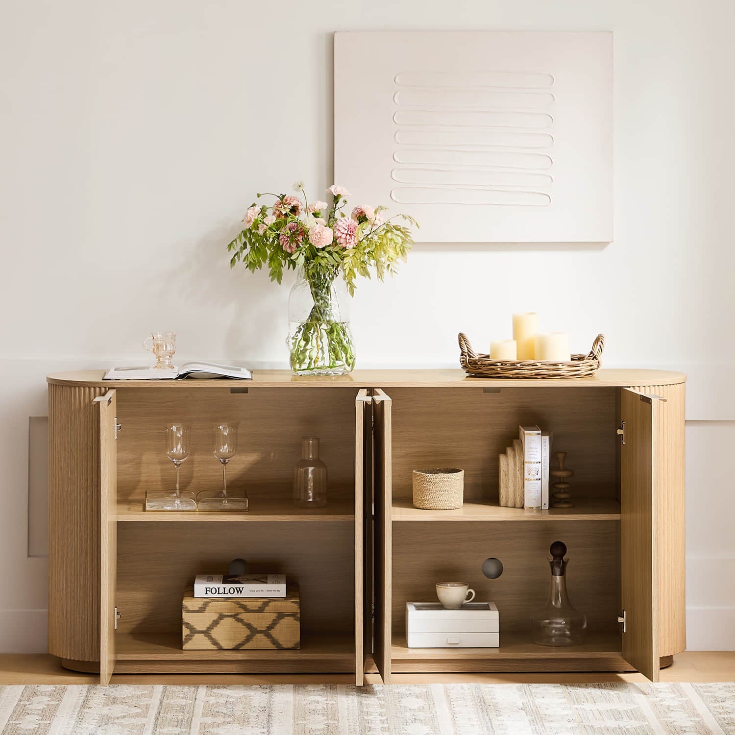 Bowen – 70 Fluted Wood Sideboard