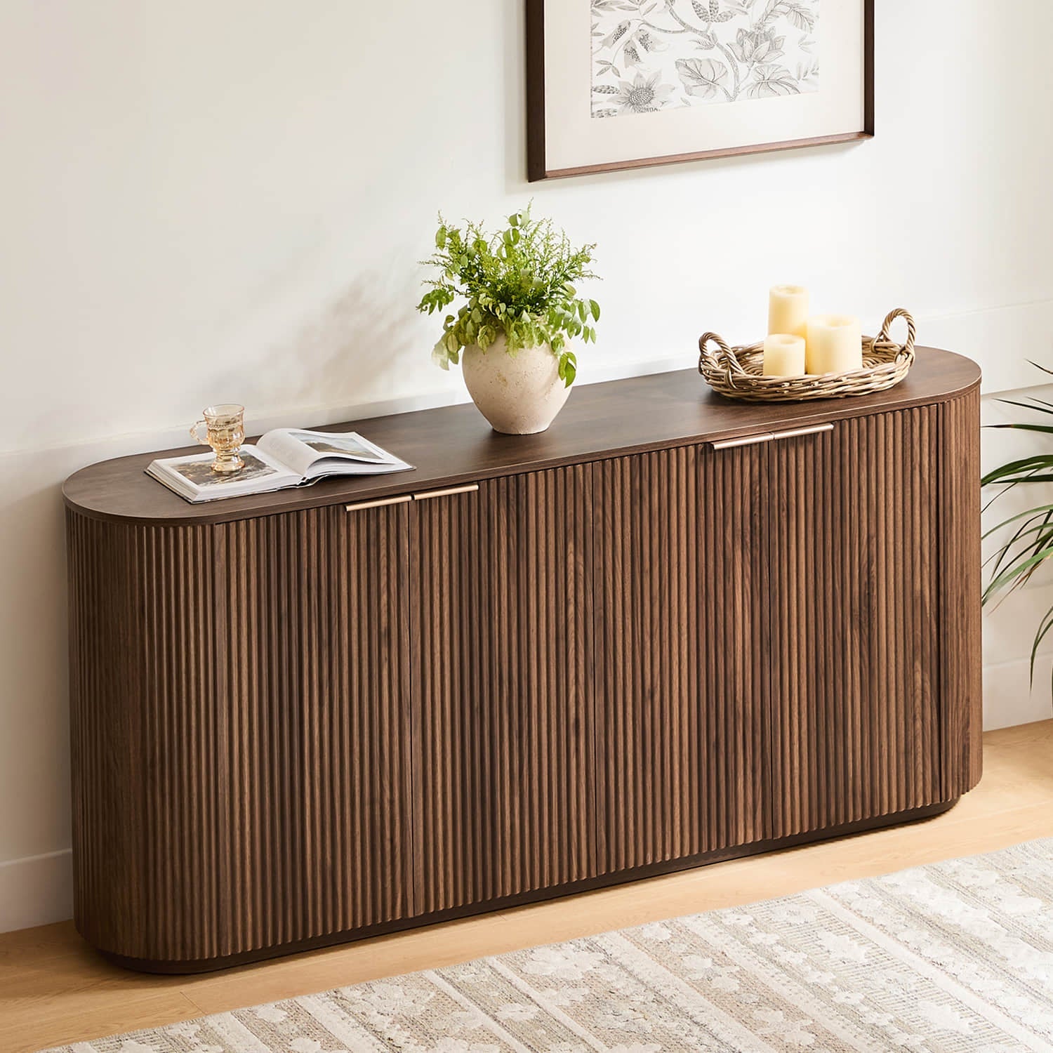 Bowen – 70 Fluted Wood Sideboard
