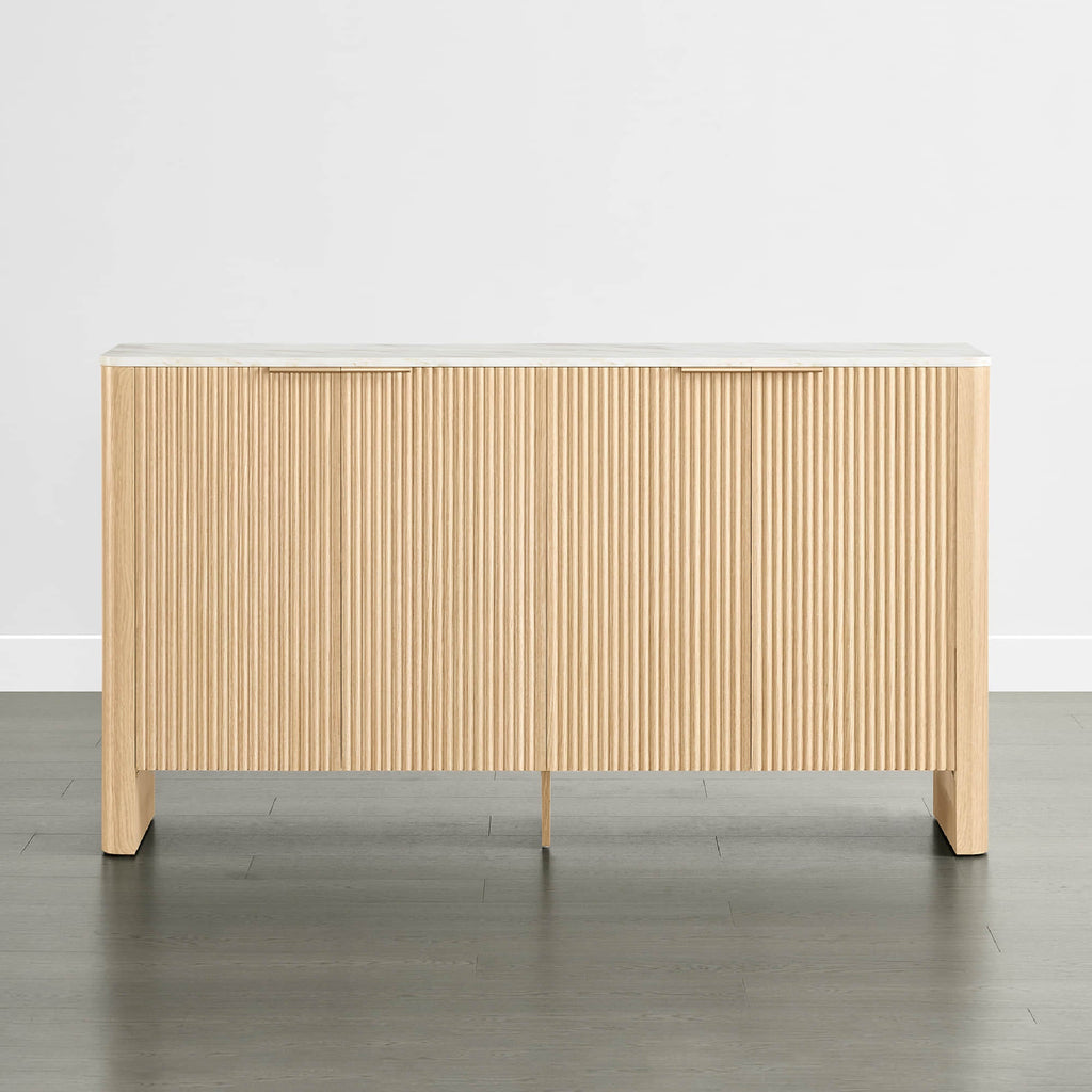 Bowen – 61 Fluted Wood Sideboard, High-Leg