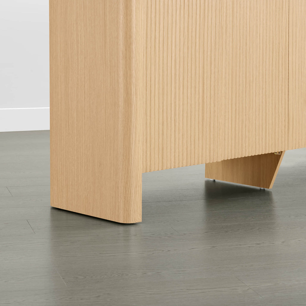 Bowen – 61 Fluted Wood Sideboard, High-Leg