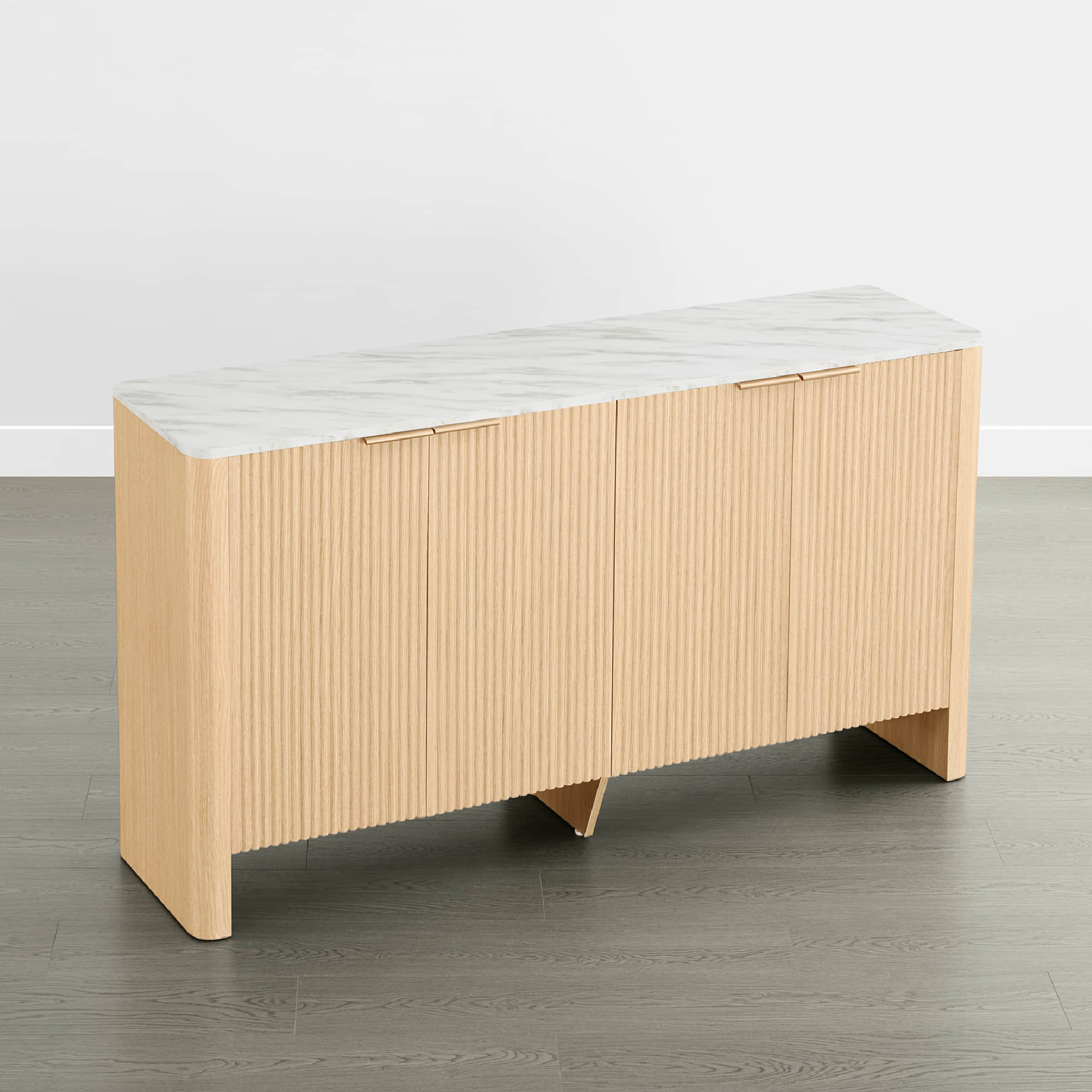 Bowen – 61 Fluted Wood Sideboard, High-Leg