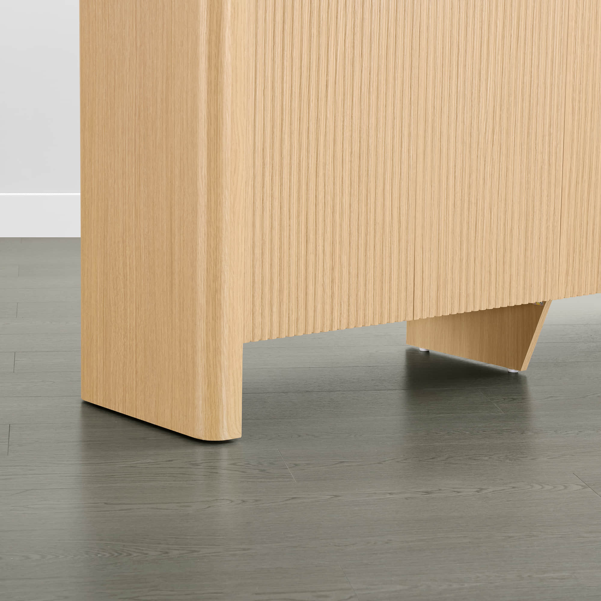 Bowen – 61 Fluted Wood Sideboard, High-Leg