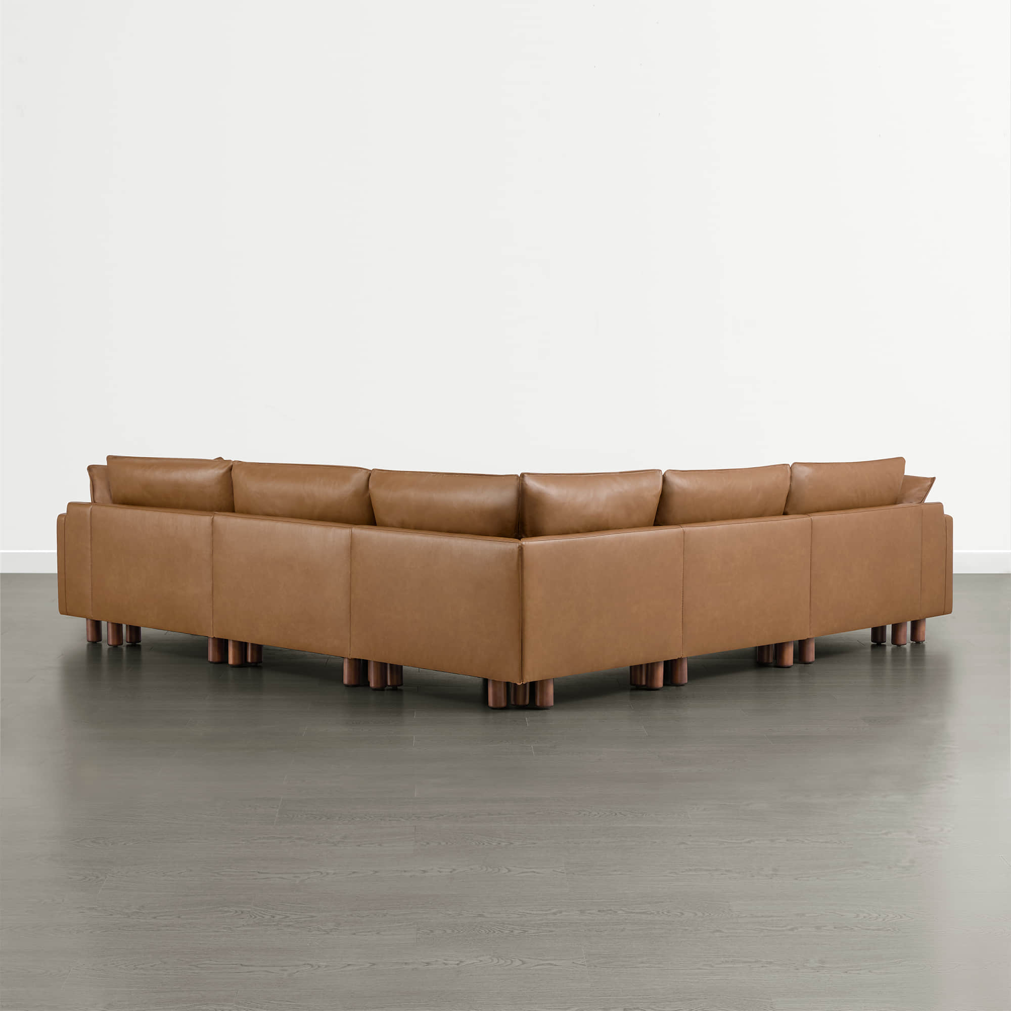Brendon Modular Corner Sectional Sofa with Wood Leg
