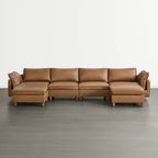 Brendon Modular 6-Seat Sectional Sofa with Wood Leg