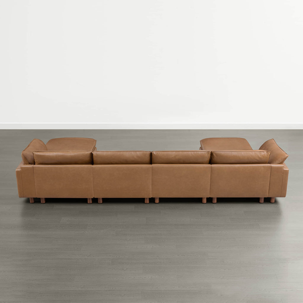 Brendon Modular 6-Seat Sectional Sofa with Wood Leg