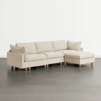 Brendon Modular 4-Seat Sectional Sofa with Wood Leg