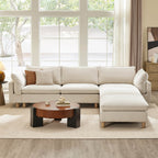 Brendon Modular 4-Seat Sectional Sofa with Wood Leg
