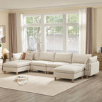 Brendon Modular 6-Seat Sectional Sofa with Wood Leg