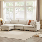 Brendon Modular 4-Seat Sectional Sofa with Wood Leg