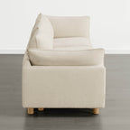 Canapé modulaire 3 places Brendon avec pieds en bois