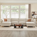 Brendon Modular 6-Seat Sectional Sofa with Wood Leg