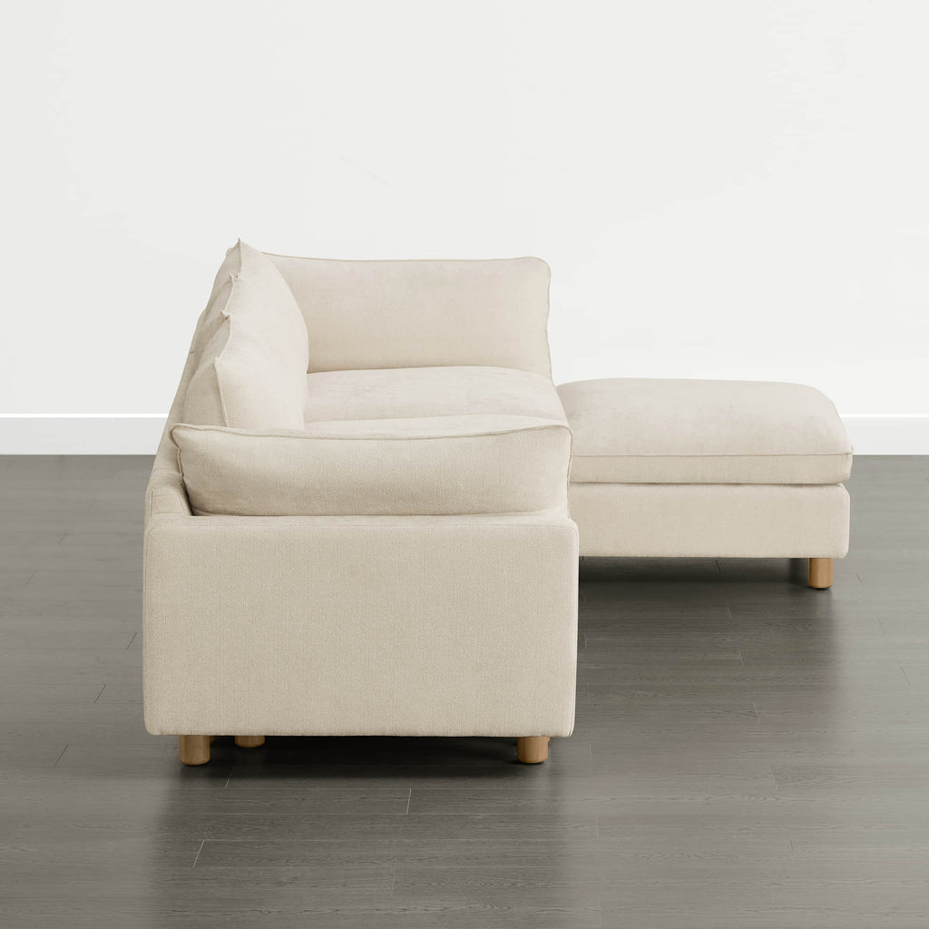 Brendon Modular 4-Seat Sectional Sofa with Wood Leg