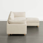 Brendon Modular 4-Seat Sectional Sofa with Wood Leg