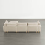 Brendon Modular 4-Seat Sectional Sofa with Wood Leg