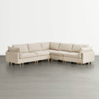 Brendon Modular Corner Sectional Sofa with Wood Leg