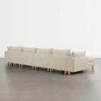 Brendon Modular 6-Seat Sectional Sofa with Wood Leg