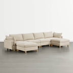 Brendon Modular 6-Seat Sectional Sofa with Wood Leg