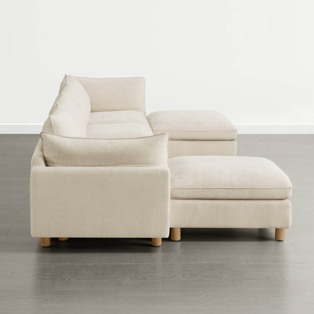 Brendon Modular 6-Seat Sectional Sofa with Wood Leg