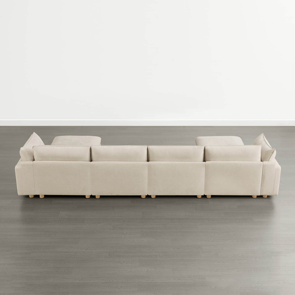 Brendon Modular 6-Seat Sectional Sofa with Wood Leg