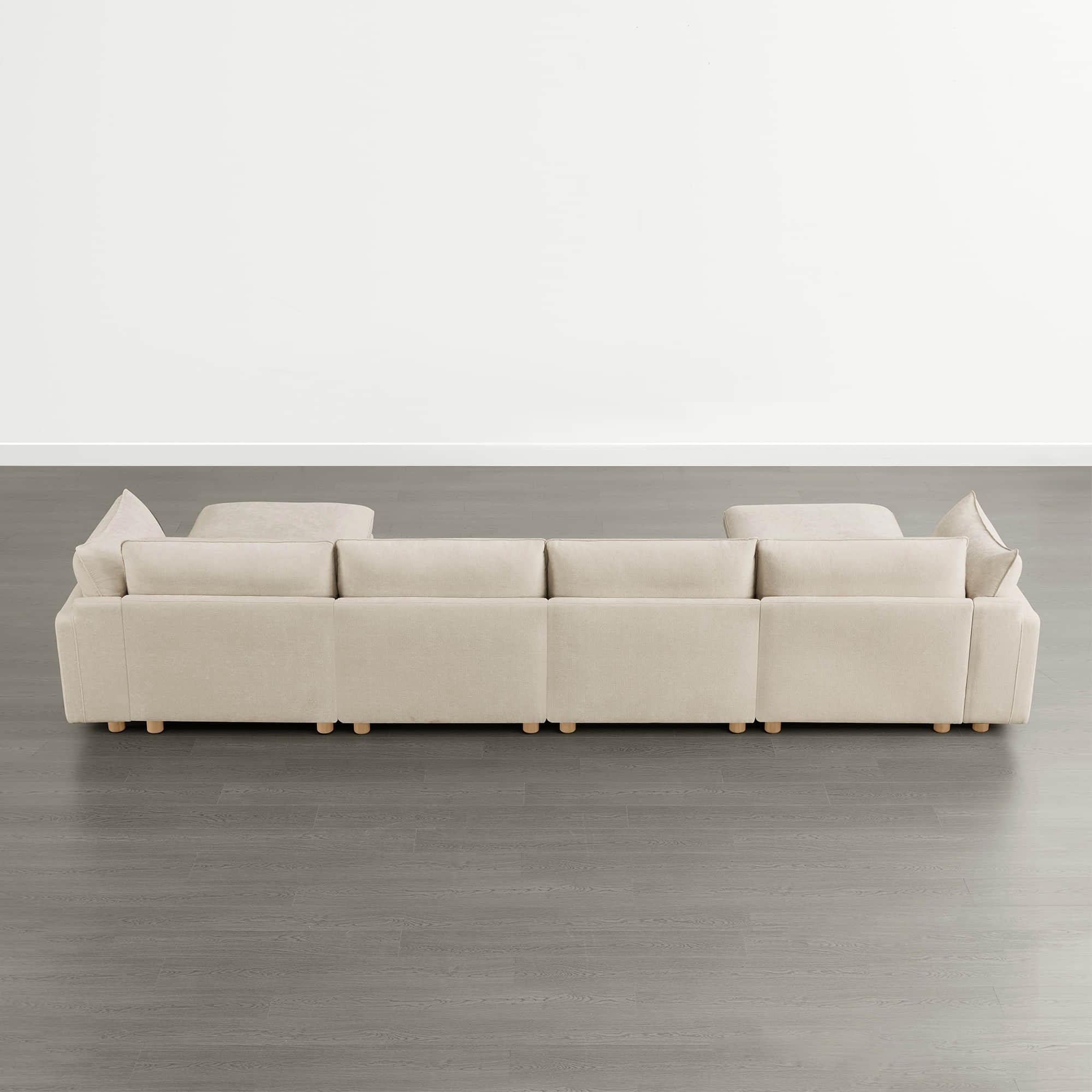 Brendon Modular 6-Seat Sectional Sofa with Wood Leg