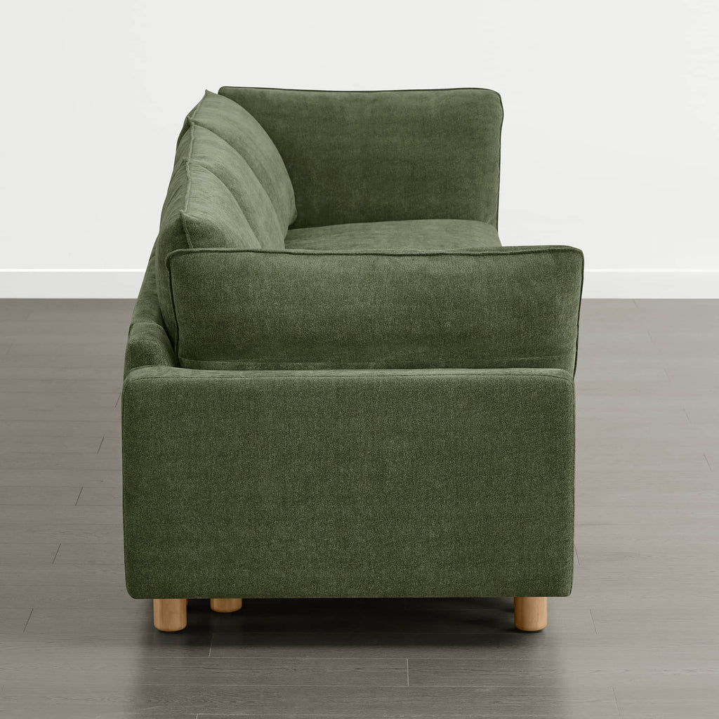 Canapé modulaire 3 places Brendon avec pieds en bois