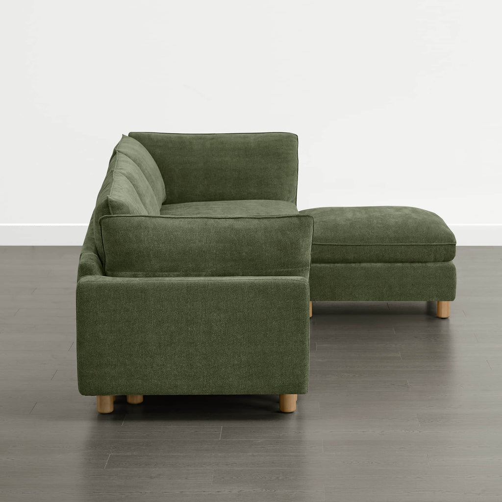 Brendon Modular 4-Seat Sectional Sofa with Wood Leg