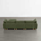 Brendon Modular 4-Seat Sectional Sofa with Wood Leg