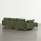 Brendon Modular 4-Seat Sectional Sofa with Wood Leg