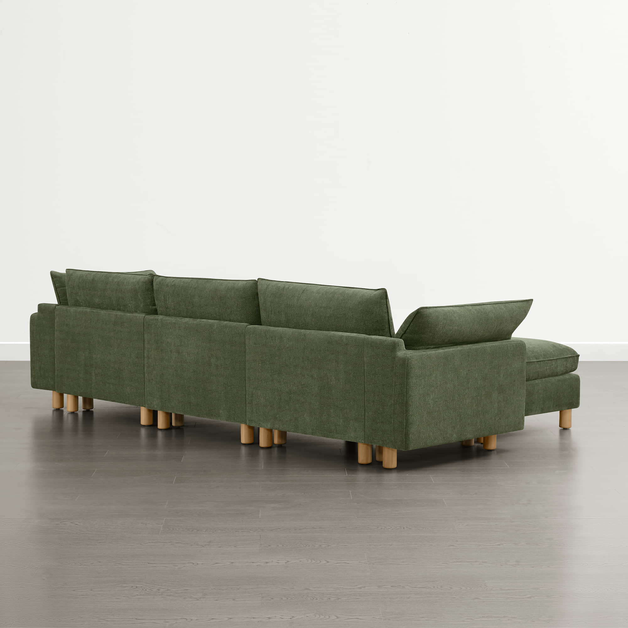 Brendon Modular 4-Seat Sectional Sofa with Wood Leg
