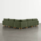 Brendon Modular Corner Sectional Sofa with Wood Leg