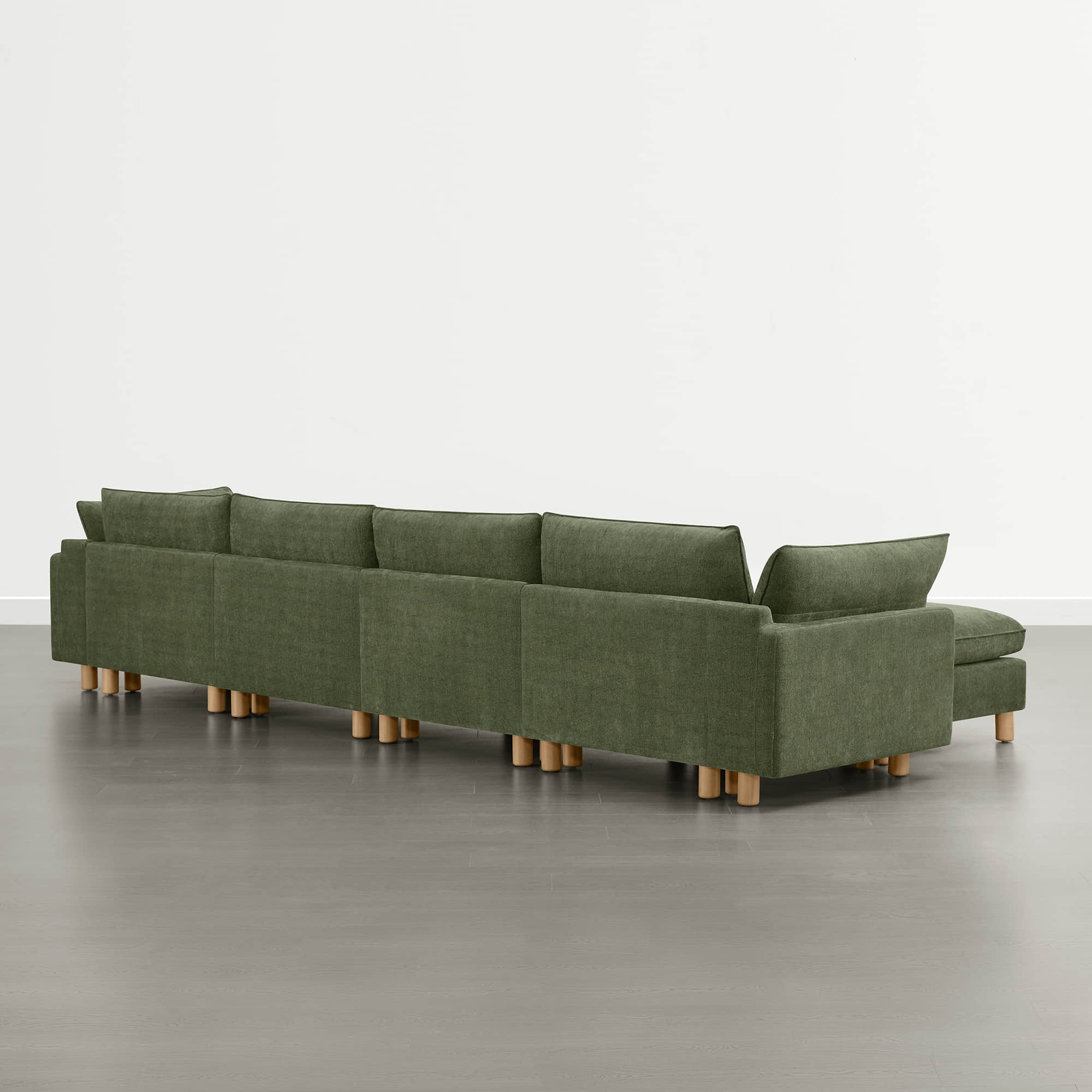 Brendon Modular 6-Seat Sectional Sofa with Wood Leg