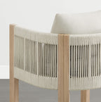 Clover Boho Acacia Wood Rope Indoor & Outdoor Counter Stool