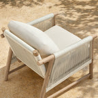 Sienna Modern Acacia Wood Rope Outdoor Bistro Set