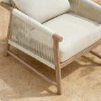 Sienna Modern Acacia Wood Rope Outdoor Bistro Set