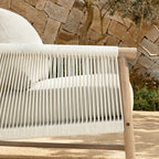 Sienna Modern Acacia Wood Rope Outdoor Bistro Set