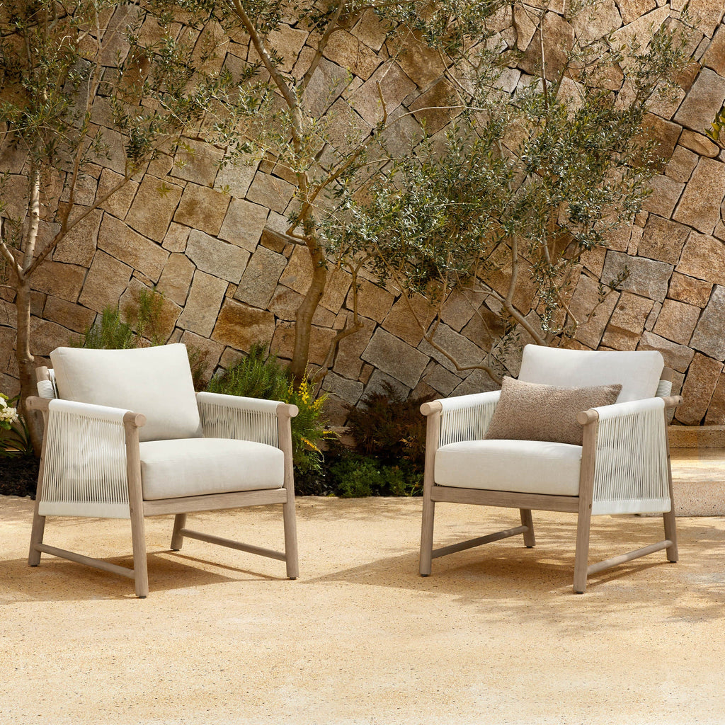 Sienna Modern Acacia Wood Rope Outdoor Bistro Set