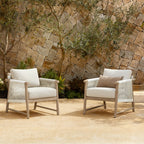 Sienna Modern Acacia Wood Rope Outdoor Bistro Set