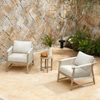 Sienna Modern Acacia Wood Rope Outdoor Bistro Set