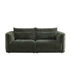 Daisy 2-Seat Modular Curved Chenille Sofa with Down-Filled Cushions