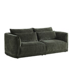 Daisy 2-Seat Modular Curved Chenille Sofa with Down-Filled Cushions