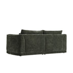 Daisy 2-Seat Modular Curved Chenille Sofa with Down-Filled Cushions
