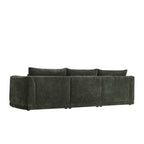Daisy 3-Seat Modular Curved Chenille Sofa with Down-Filled Cushions