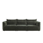 Daisy 3-Seat Modular Curved Chenille Sofa with Down-Filled Cushions