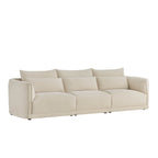 Daisy 3-Seat Modular Curved Chenille Sofa with Down-Filled Cushions