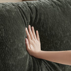 Daisy 2-Seat Modular Curved Chenille Sofa with Down-Filled Cushions