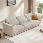 Daisy 3-Seat Modular Curved Chenille Sofa with Down-Filled Cushions