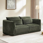 Daisy 2-Seat Modular Curved Chenille Sofa with Down-Filled Cushions